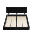 Cama Plataforma King Size de Chenilla, Estructura de Madera, Cabecero Tapizado con Almohada de Nube Ultra Suave Extra Grande