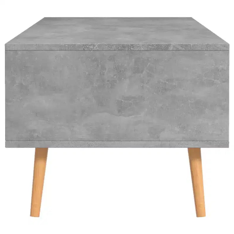 Mesa de centro rectangular con cajón y estante abierto, madera de ingeniería, blanca, 39.4"L x 19.5"W