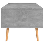 Mesa de centro rectangular con cajón y estante abierto, madera de ingeniería, blanca, 39.4"L x 19.5"W