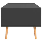 Mesa de centro rectangular con cajón y estante abierto, madera de ingeniería, blanca, 39.4"L x 19.5"W