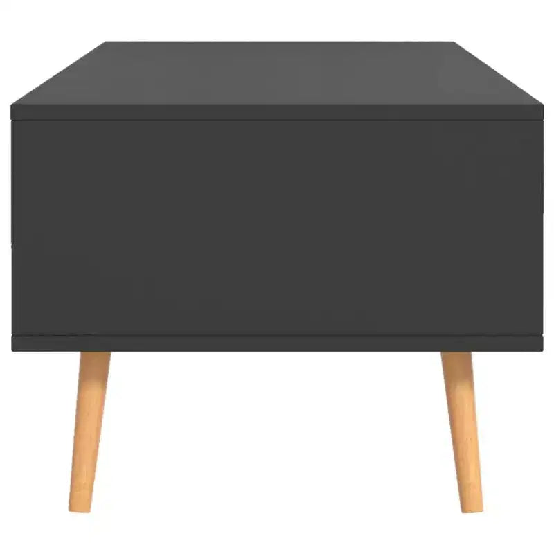 Mesa de centro rectangular con cajón y estante abierto, madera de ingeniería, blanca, 39.4"L x 19.5"W
