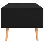 Mesa de centro rectangular con cajón y estante abierto, madera de ingeniería, blanca, 39.4"L x 19.5"W