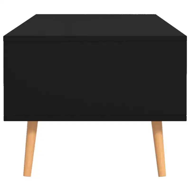 Mesa de centro rectangular con cajón y estante abierto, madera de ingeniería, blanca, 39.4"L x 19.5"W