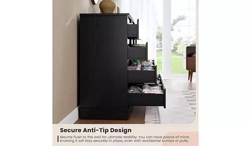 Cómoda doble de 12 cajones con encimera ancha, MDF, 63" ancho x 32.7" alto, dormitorio o sala de estar