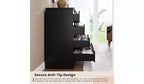 Cómoda doble de 12 cajones con encimera ancha, MDF, 63" ancho x 32.7" alto, dormitorio o sala de estar