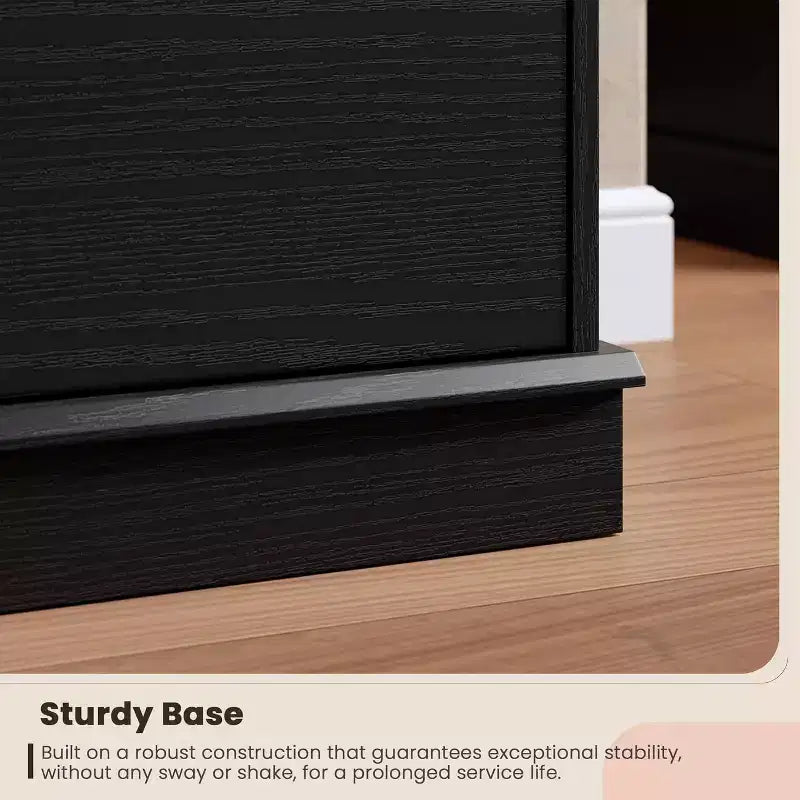 Cómoda doble de 12 cajones con encimera ancha, MDF, 63" ancho x 32.7" alto, dormitorio o sala de estar