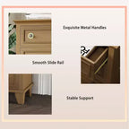 Cómoda de 7 cajones, Cajonera de madera moderna, Organizador de almacenamiento profundo con tiradores vintage, Mueble de TV para dormitorio y sala de estar