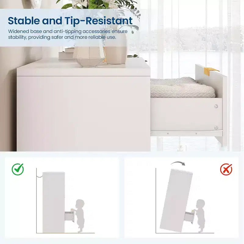 Cómoda de 4 cajones con estrías, cómoda moderna con paneles ondulados, organizador de almacenamiento alto para dormitorio, habitación infantil, sala de estar, recibidor