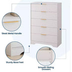 Cómoda de 4 cajones con estrías, cómoda moderna con paneles ondulados, organizador de almacenamiento alto para dormitorio, habitación infantil, sala de estar, recibidor