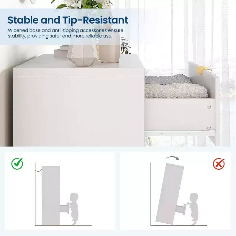 Cómoda de 4 cajones con estrías, cómoda moderna con paneles ondulados, organizador de almacenamiento alto para dormitorio, habitación infantil, sala de estar, recibidor