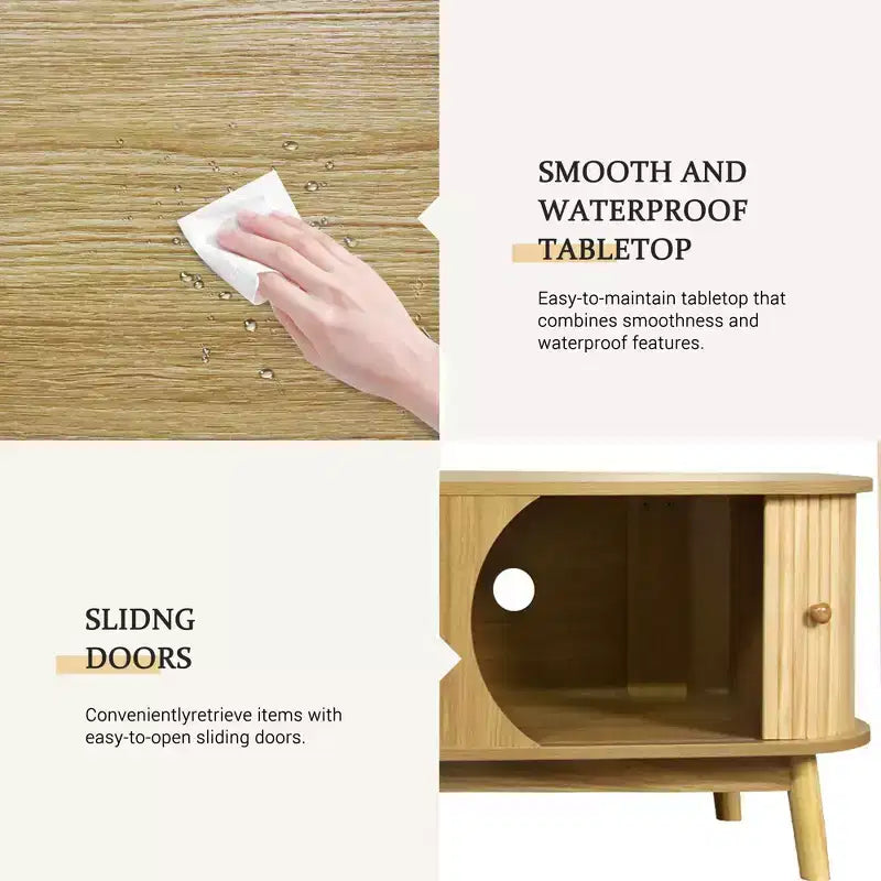 Mueble de TV de ratán natural de 66.93 pulgadas para televisores de hasta 75 pulgadas, consola multimedia con patas de madera maciza para sala de estar, cine en casa