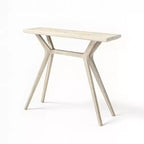 Mesa consola de pino macizo, base de patas cruzadas, estilo moderno de mediados de siglo, 116.8 cm ancho x 30.5 cm profundidad x 81.3 cm alto