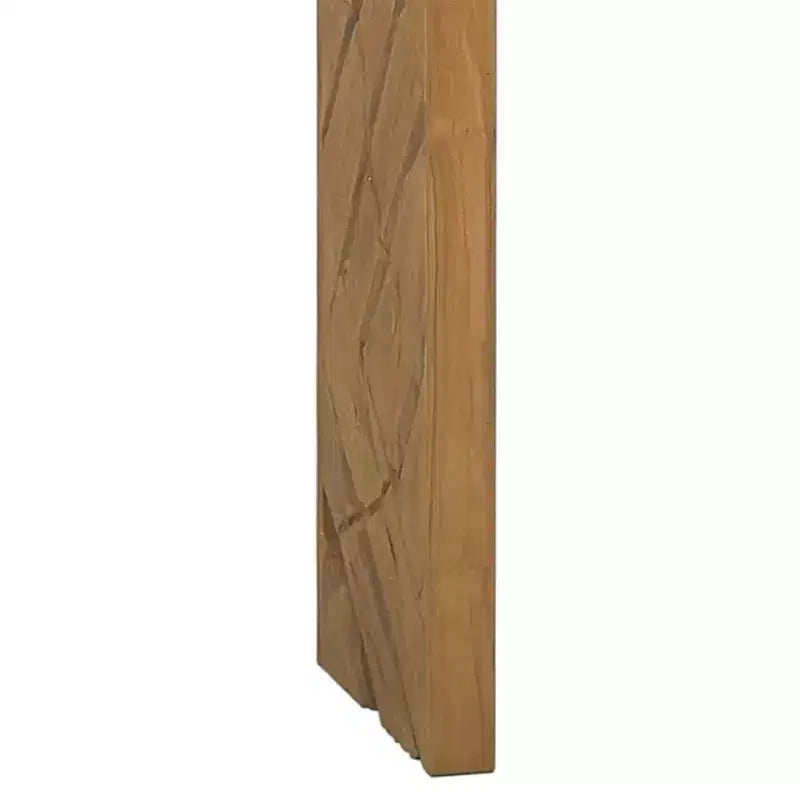 Mesa consola de madera de teca maciza, acabado rústico erosionado, 110 cm de ancho x 35 cm de profundidad x 75 cm de alto