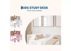 Escritorio y silla para niños, mesa de estudio de madera con escritorio inclinable ajustable, cajones y tablero de corcho - Juego de escritorio de aprendizaje escolar para niños de 3 a 8 años