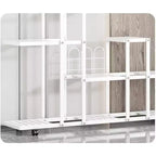 Soporte para plantas de 6 niveles, estante esquinero escalonado para plantas y flores, soporte alto para plantas de interior con ruedas, soporte para macetas de varios niveles