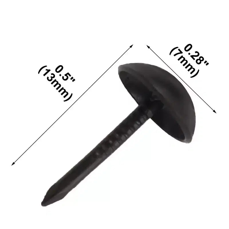 Mesa de Gangas Sofá Metal Cabeza Redonda Tachuelas Clavos 0.28 x 0.5 Negro 200 Pzas