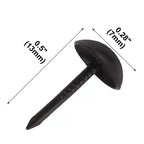 Mesa de Gangas Sofá Metal Cabeza Redonda Tachuelas Clavos 0.28 x 0.5 Negro 200 Pzas