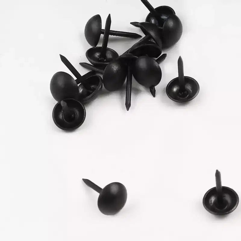 Mesa de Gangas Sofá Metal Cabeza Redonda Tachuelas Clavos 0.28 x 0.5 Negro 200 Pzas