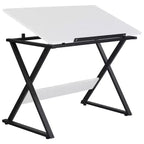 Yaheetech Minimalist Drafting Table For Artists Basic Drawing Deck White