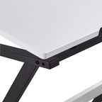 Mesa de dibujo con superficie inclinable ajustable y tope deslizable para lápices, estructura de acero, blanca, 41.7"L x 23.6"W