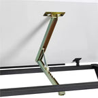 Mesa de dibujo con superficie inclinable ajustable y tope deslizable para lápices, estructura de acero, blanca, 41.7"L x 23.6"W