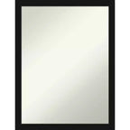 Amanti Art Avon Black Narrow Non-Beveled Bathroom Wall Mirror