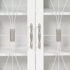 Mueble de pared con 2 puertas de cristal templado y 2 estantes ajustables, blanco, 20.5" An. x 24" Al.