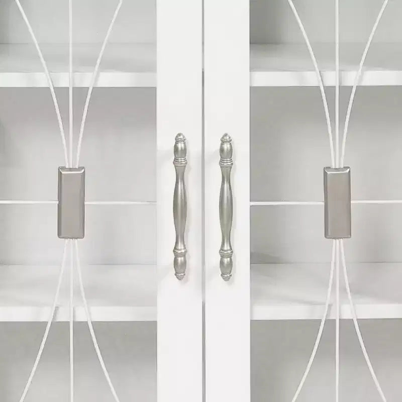 Mueble de pared con 2 puertas de cristal templado y 2 estantes ajustables, blanco, 20.5" An. x 24" Al.