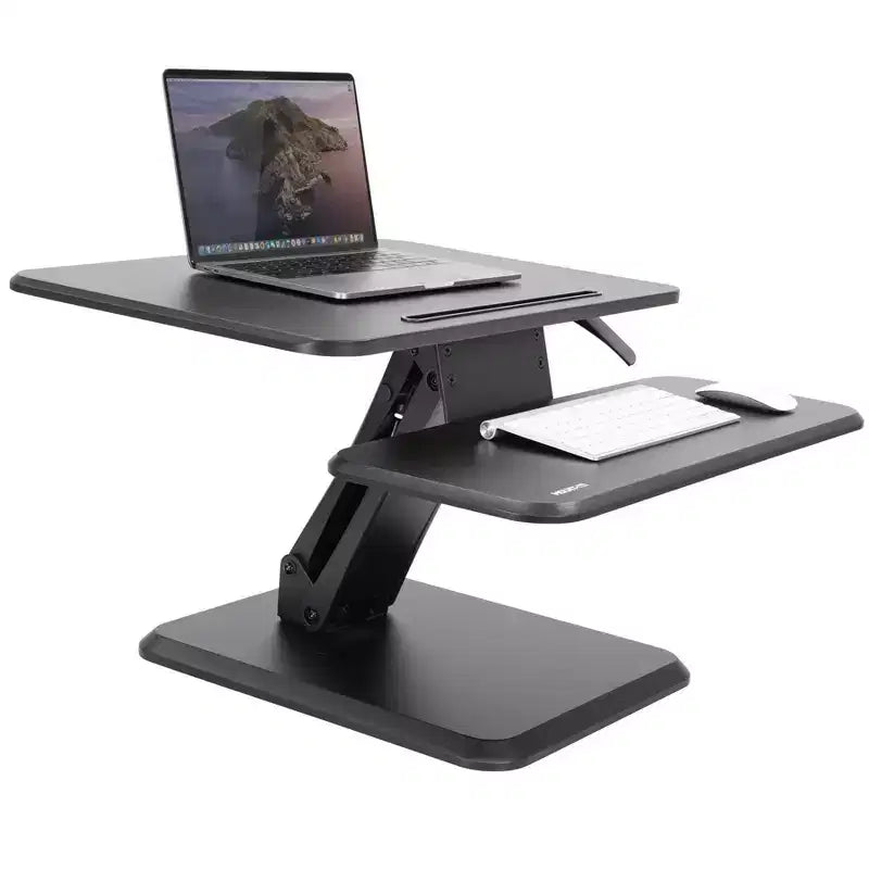 Mount-It! Height Adjustable Standing Desk Converter, 25 Wide Desktop, Sit-Stand Converting Desks with Gas Spring for Home & Office