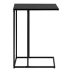 Mesa auxiliar en C Modern Glam con tapa de mármol blanco y estructura de metal dorado, 26.5" de alto