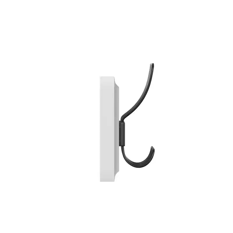 Perchero de pared con 5 ganchos dobles, madera maciza de pino, blanco, 61 cm de ancho