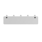 Perchero de pared con 5 ganchos dobles, madera maciza de pino, blanco, 61 cm de ancho
